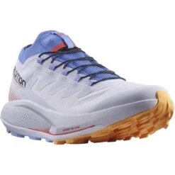 SALOMON PULSAR TRAIL PRO W PURPLE HEATHER/AMPARO BLUE/BLAZING ORANGE 22 -Passionné De Plein Air 9 100474 pulsar trail pro w purple heather amparo blue blazing orange l41608300 02