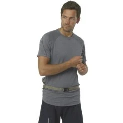 SALOMON ACTIVE BELT WITH BOTTLE DUSKY GREEN/EBON 23 -Passionné De Plein Air 9 121469 active belt with bottle dusky green ebon lc2013200 03