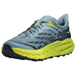 HOKA ONE ONE SPEEDGOAT 5 WIDE STONE BLUE/DARK CITRON 23 -Passionné De Plein Air 9 123929 speedgoat 5 wide stone blue dark citron 1123159 sbdct 04