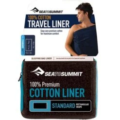 SEA TO SUMMIT COTON TRAVEL LINER RECTANGULAR STANDARD GREEN 23