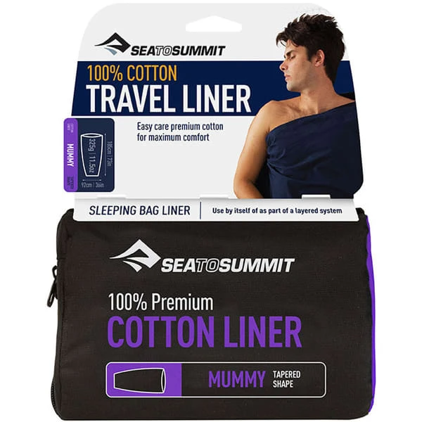 SEA TO SUMMIT DRAP DE SAC COTON MUMMY TAPERED NAVY BLUE 23 3 SEA TO SUMMIT DRAP DE SAC COTON MUMMY TAPERED NAVY BLUE 23