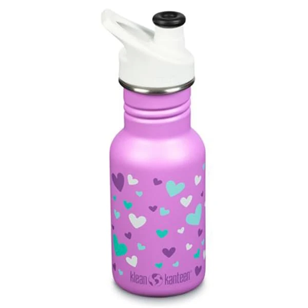 KLEAN KANTEEN 12OZ KID CLASSIC NARROW (W/ KID SPORT CAP) ORCHID HEARTS 23 3 KLEAN KANTEEN 12OZ KID CLASSIC NARROW (W/ KID SPORT CAP) ORCHID HEARTS 23